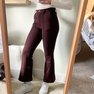 Urban outfitters Isabella ponte high waisted flare pants chocolate